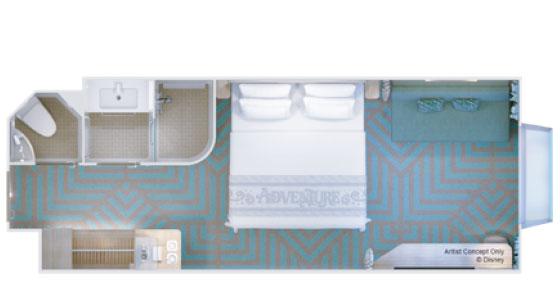 Deluxe Inside Stateroom with Reef View-格局