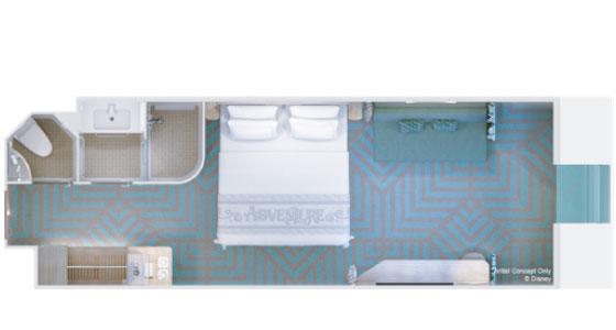 Deluxe Oceanview Stateroom-格局