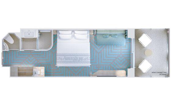 Deluxe Garden View Stateroom with Verandah-格局